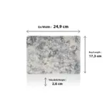 Velora Cloud 3'lü Dikdörtgen Tabak Seti, 24,9x17,3 cm - h.2,6 cm , Thermoset Melamin - Görsel 2