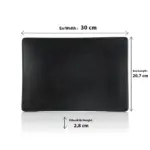 Obsidian 3'lü Dikdörtgen Tabak Seti, 30x20,7 cm - h.2,8 cm , Thermoset Melamin - Görsel 2