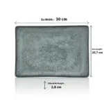Green Minerra 3'lü Dikdörtgen Tabak 30x20,7 cm - h.2,8 cm , Thermoset Melamin - Görsel 2