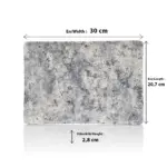 Velora Cloud 3'lü Dikdörtgen Tabak Seti, 30x20,7 cm - h.2,8 cm , Thermoset Melamin - Görsel 2