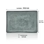 Green Minerra 2'li Dikdörtgen Tabak Seti, 34,6x23,7 cm - h.3,5 cm , Thermoset Melamin - Görsel 2