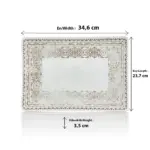 Old Ivory 2'li Dikdörtgen Tabak Seti, 34,6x23,7 cm - h.3,5 cm , Thermoset Melamin - Görsel 2