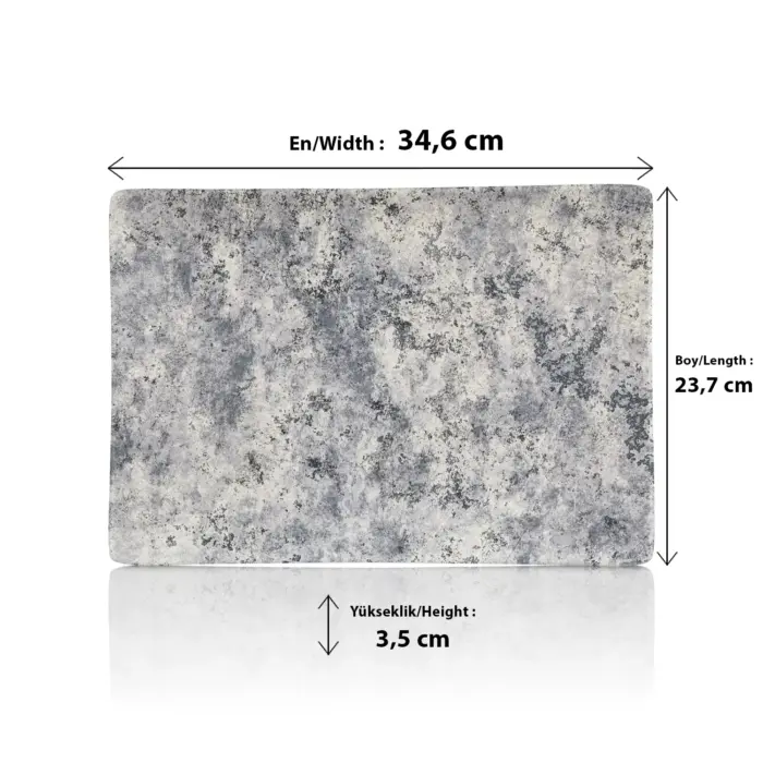 Velora Cloud 2'li Dikdörtgen Tabak Seti, 34,6x23,7 cm - h.3,5 cm , Thermoset Melamin - Görsel 2
