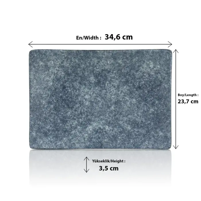 Velora Mist 2'li Dikdörtgen Tabak Seti, 34,6x23,7 cm - h.3,5 cm , Thermoset Melamin - Görsel 2