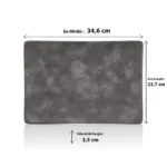 Velora Clay 2'li Dikdörtgen Tabak Seti, 34,6x23,7 cm - h.3,5 cm , Thermoset Melamin - Görsel 2