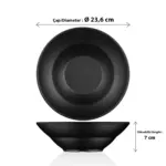 Obsidian 3'lü Makarna & Salata Tabağı Seti, Ø 23,6 cm - h.7 cm , Thermoset Melamin - Görsel 2