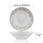 Old Ivory 3'lü Makarna & Salata Tabağı Seti, Ø 23,6 cm - h.7 cm , Thermoset Melamin - Görsel 2