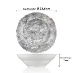 Velora Cloud 3'lü Makarna & Salata Tabağı Seti, Ø 23,6 cm - h.7 cm , Thermoset Melamin - Görsel 2
