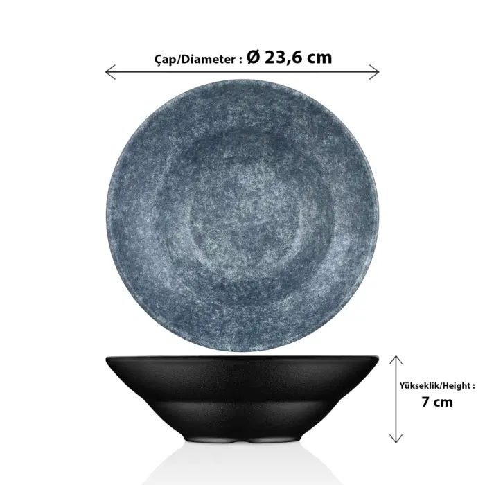 Velora Mist 3'lü Makarna & Salata Tabağı Seti, Ø 23,6 cm - h.7 cm , Thermoset Melamin - Görsel 2