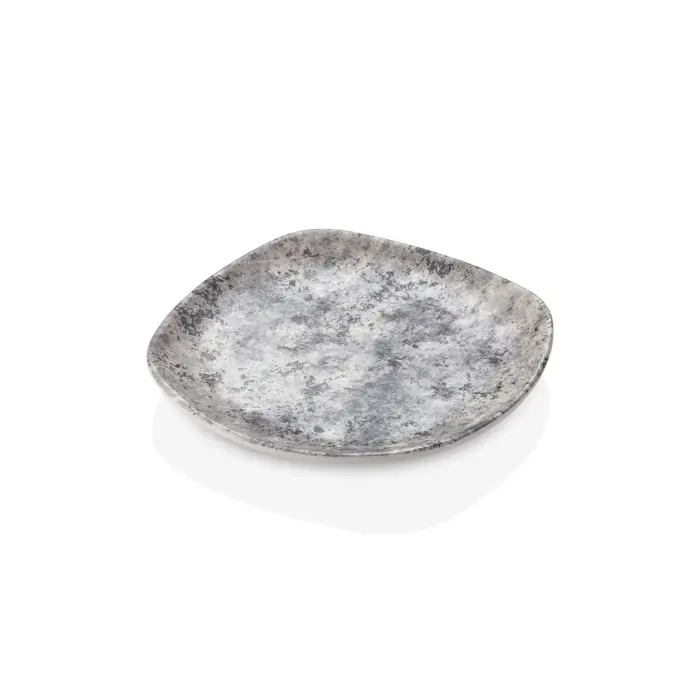 Velora Cloud 6'lı Yuvarlak Kenarlı Kare Tabak Seti, 18x18 cm - h.2,3 cm , Thermoset Melamin - Görsel 4