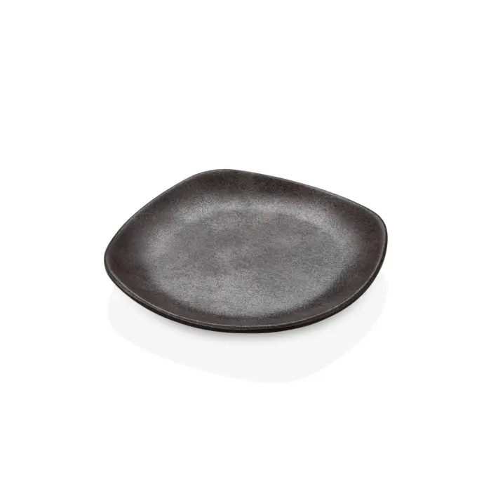 Velora Clay 6'lı Yuvarlak Kenarlı Kare Tabak Seti, 18x18 cm - h.2,3 cm , Thermoset Melamin - Görsel 4