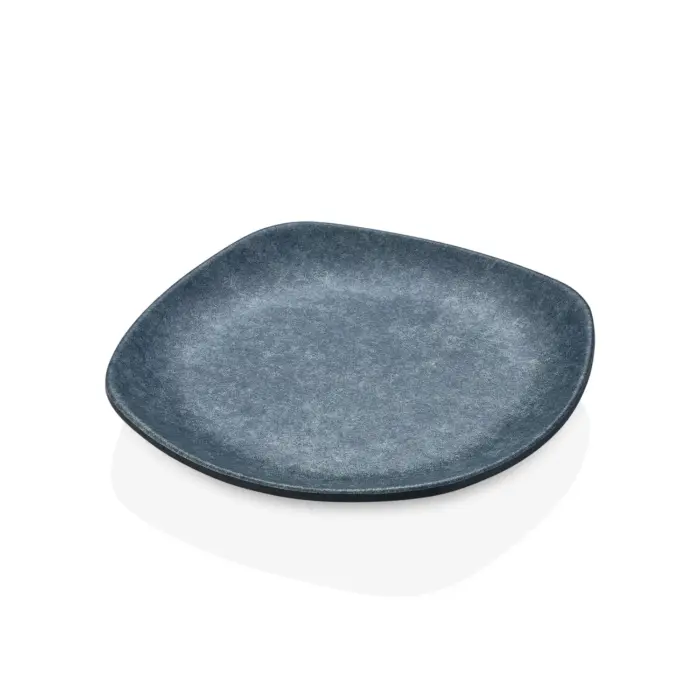 Velora Mist 3'lü Yuvarlak Kenarlı Kare Tabak Seti, 22x22 cm - h.3 cm , Thermoset Melamin - Görsel 4