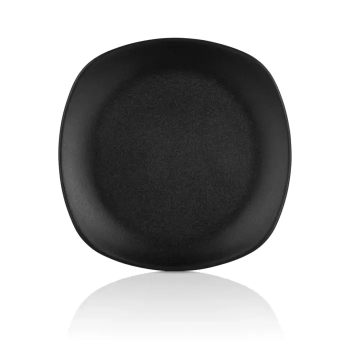 Obsidian 3'lü Yuvarlak Kenarlı Kare Tabak Seti, 27x27 cm - h.3,5 cm , Thermoset Melamin - Görsel 3