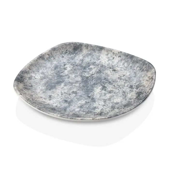 Velora Cloud 3'lü Yuvarlak Kenarlı Kare Tabak Seti, 27x27 cm - h.3,5 cm , Thermoset Melamin - Görsel 4