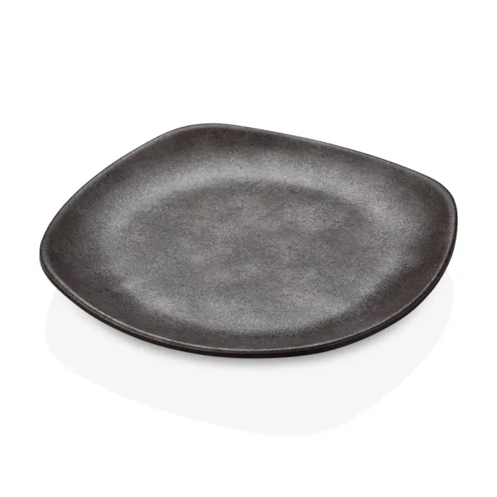 Velora Clay 3'lü Yuvarlak Kenarlı Kare Tabak Seti, 27x27 cm - h.3,5 cm , Thermoset Melamin - Görsel 4
